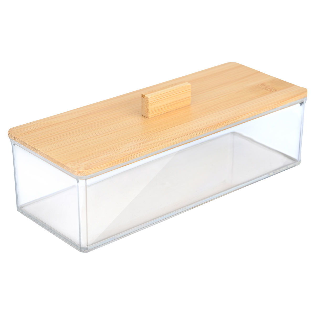 estia Κουτί Οργάνωσης Με Καπάκι Πλαστικό-Bamboo Essentials Estia 23,3x9,4x8,8εκ. 02-17668 (Υλικό: Πλαστικό) - estia - 02-17668