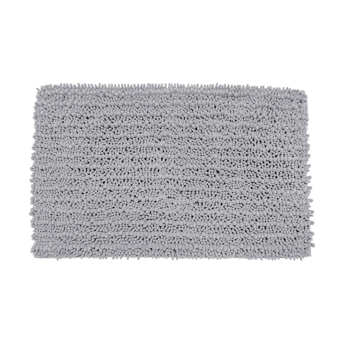 estia Ταπέτο Μπάνιου Polyester Shaggy Ανοιχτό Γκρι Estia 80x50x3εκ. 02-20743 (Ύφασμα: Polyester, Χρώμα: Γκρι) - estia - 02-20743