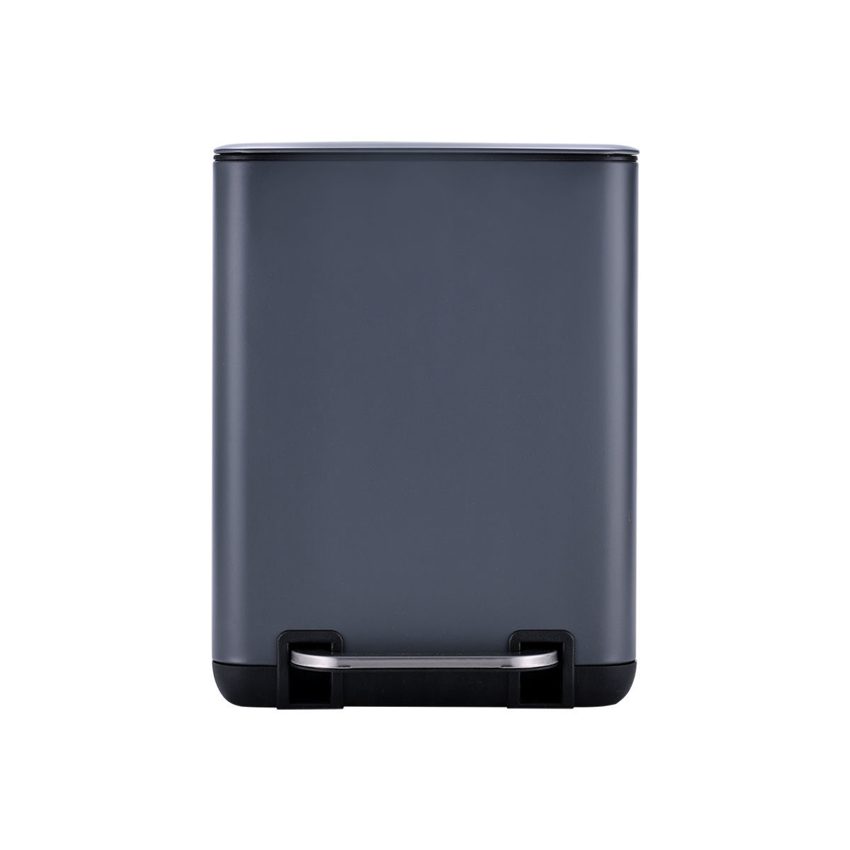 Καλάθι Απορριμμάτων 6lt Soft Close Μεταλλικό Γκρι Cubic