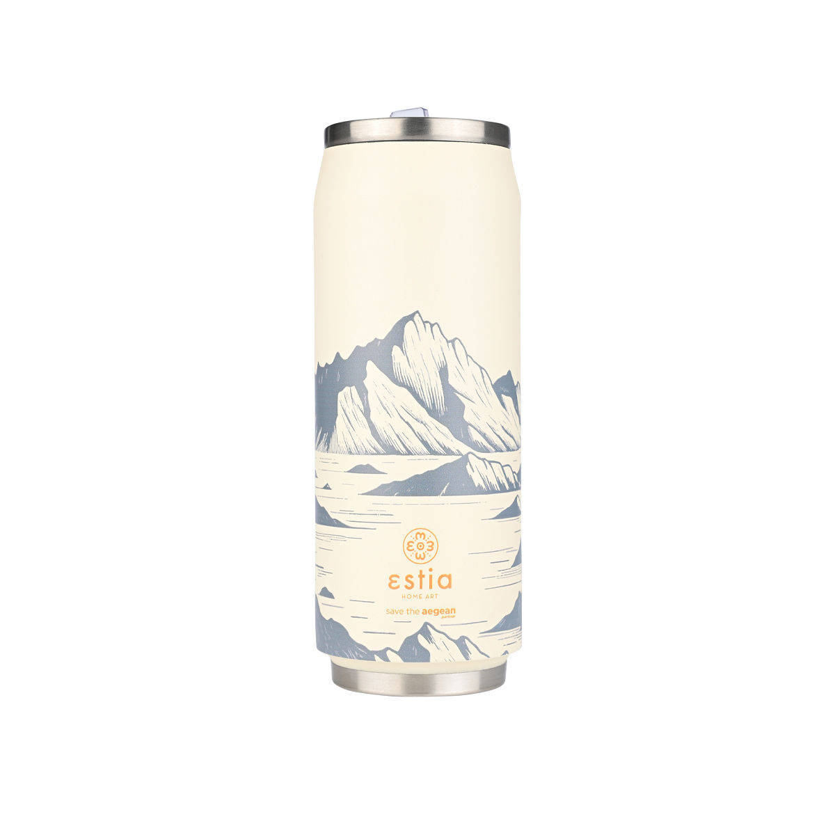 estia Θερμός-Ποτήρι Ανοξείδωτο Alpine Essence Save The Aegean Estia 500ml-7x19εκ. 01-22754 (Υλικό: Ανοξείδωτο) - estia - 01-22754