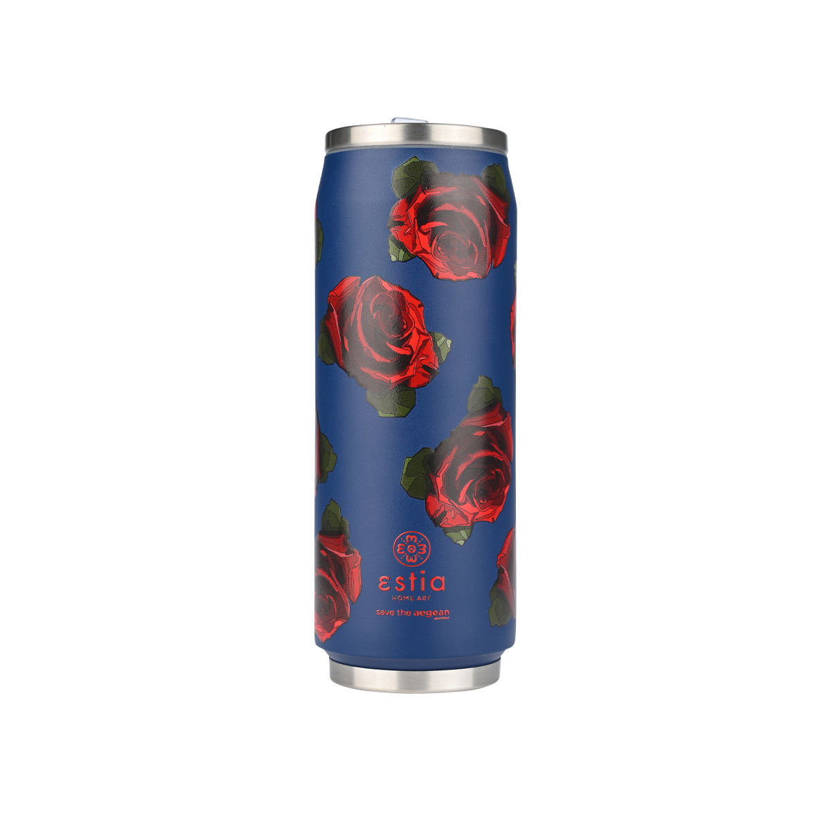 estia Θερμός-Ποτήρι Ανοξείδωτο Electric Roses Save The Aegean Estia 500ml-7x19εκ. 01-22709 (Υλικό: Ανοξείδωτο) - estia - 01-22709
