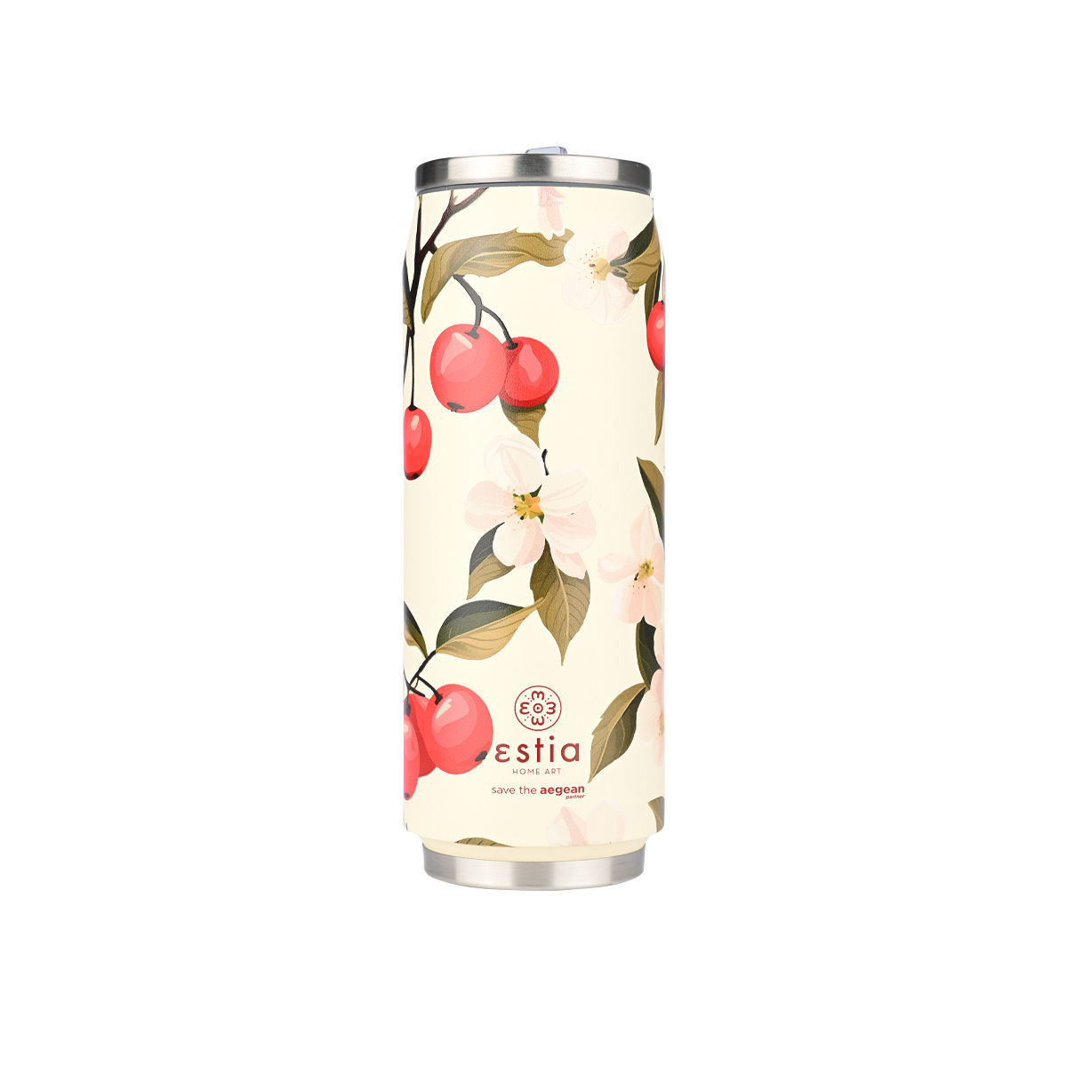 estia Θερμός-Ποτήρι Ανοξείδωτο Sakura Whisper Save The Aegean Estia 500ml-7x19εκ. 01-22730 (Υλικό: Ανοξείδωτο) - estia - 01-22730