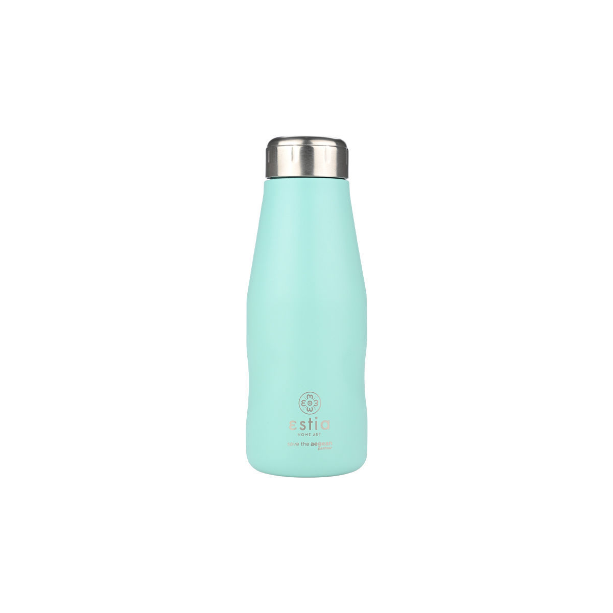 Θερμός-Μπουκάλι Ανοξείδωτο Bermuda Green Flask Save The Aegean Estia 350ml-6,5×6,5×18,5εκ. 01-22334 (Υλικό: Ανοξείδωτο, Χρώμα: Πράσινο ) – estia – 01-22334