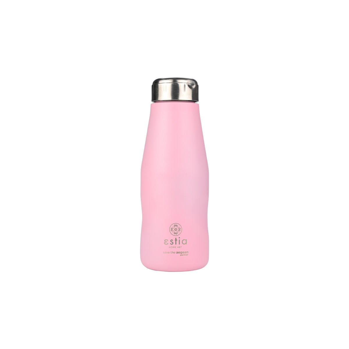 estia Θερμός-Μπουκάλι Ανοξείδωτο Blossom Rose Flask Save The Aegean Estia 350ml-6,5x6,5x18,5εκ. 01-22310 (Υλικό: Ανοξείδωτο, Χρώμα: Ροζ) - estia - 01-22310
