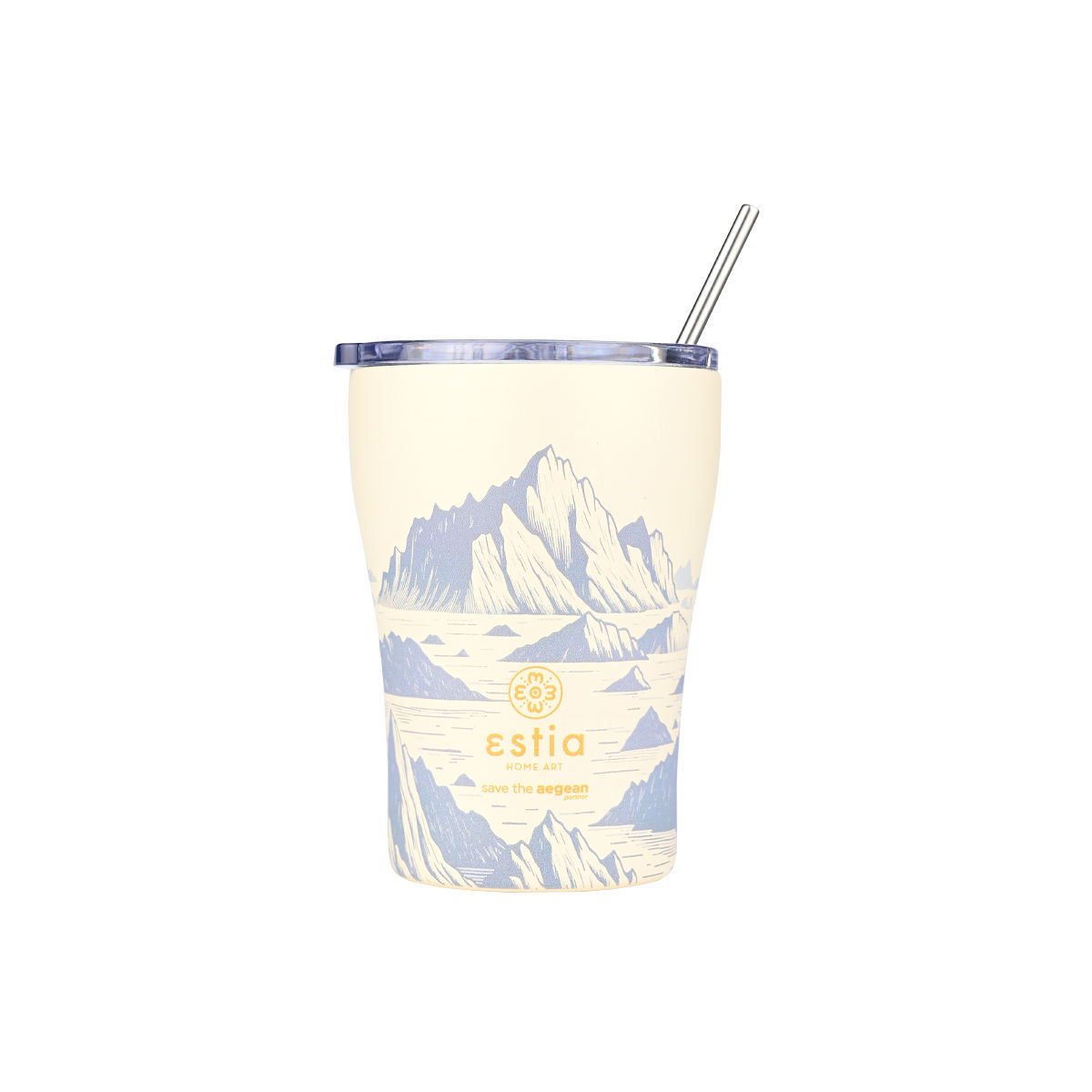 Θερμός-Ποτήρι Ανοξείδωτο Alpine Essence Save The Aegean Estia 350ml-9x13εκ. 01-23010...