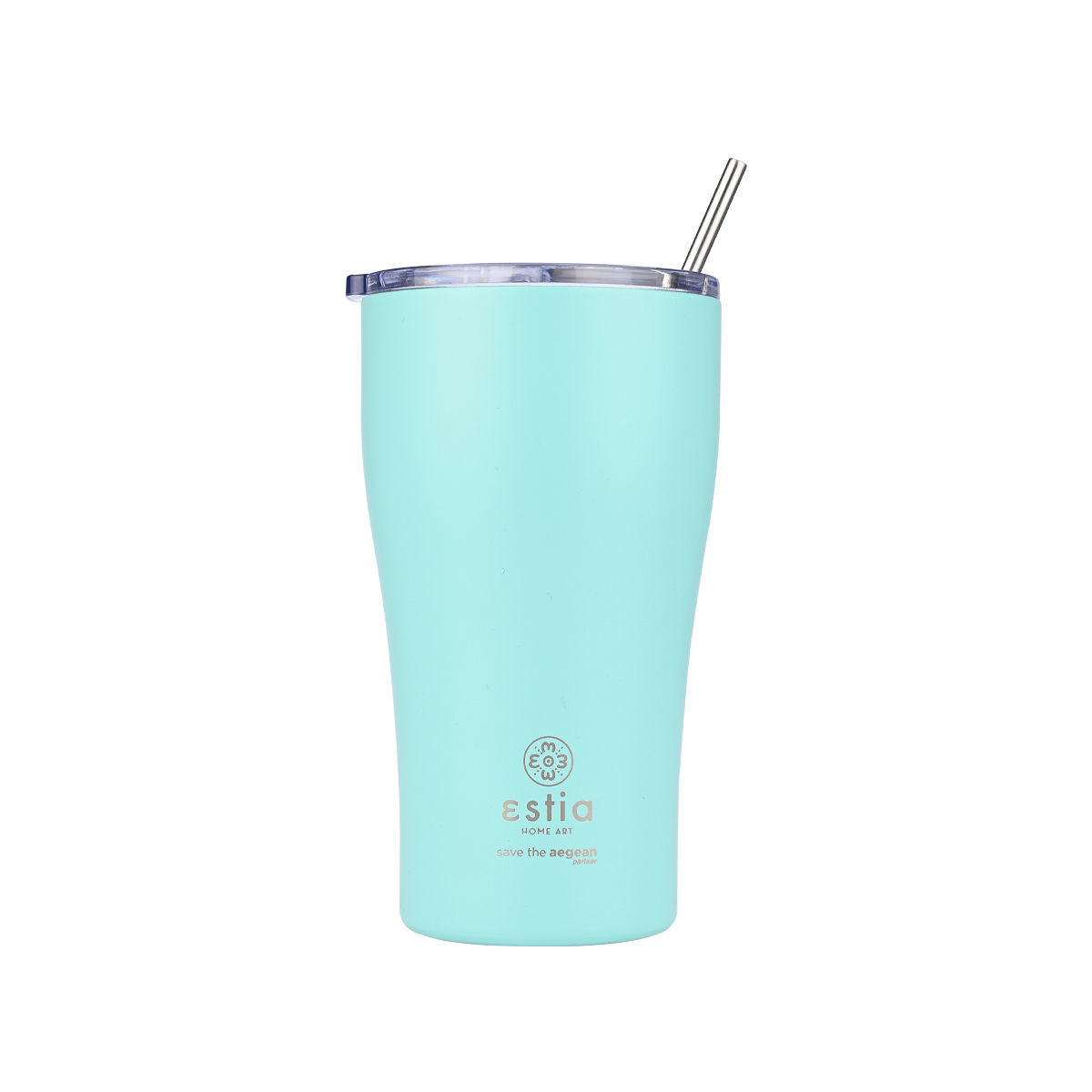 Θερμός-Ποτήρι Ανοξείδωτο Bermuda Green Save The Aegean Estia 500ml-9x16εκ. 01-23171...