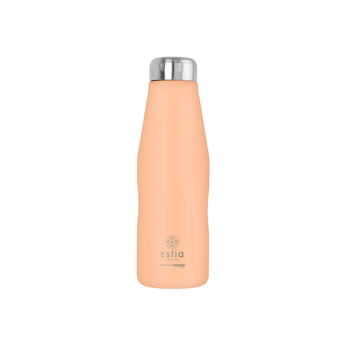 estia Θερμός-Μπουκάλι Ανοξείδωτο Flask Peach Fuzz Save The Aegean Estia 500ml-7x7x22,3εκ. 01-23447 (Υλικό: Ανοξείδωτο) - estia - 01-23447