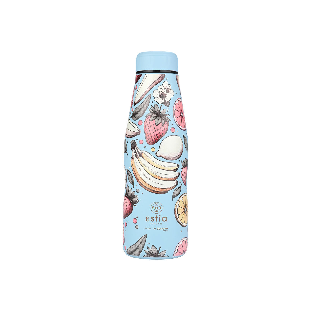 estia Θερμός-Μπουκάλι Ανοξείδωτο Flask Subdued Harvest Save The Aegean Estia 500ml-7x7x22,3εκ. 01-22211 (Υλικό: Ανοξείδωτο) - estia - 01-22211