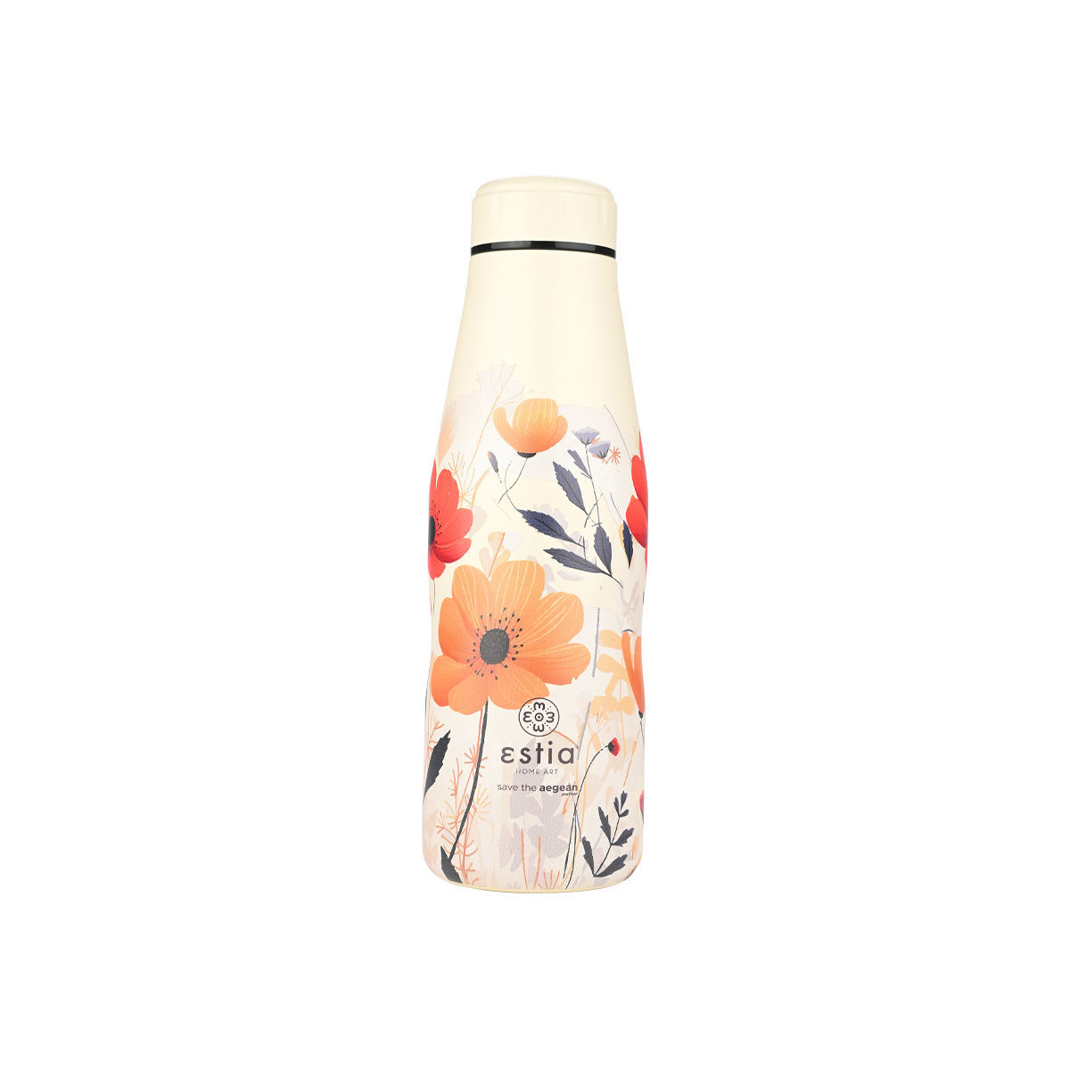 estia Θερμός-Μπουκάλι Ανοξείδωτο Flask Summer Reverie Save The Aegean Estia 500ml-7x7x22,3εκ. 01-22150 (Υλικό: Ανοξείδωτο) - estia - 01-22150