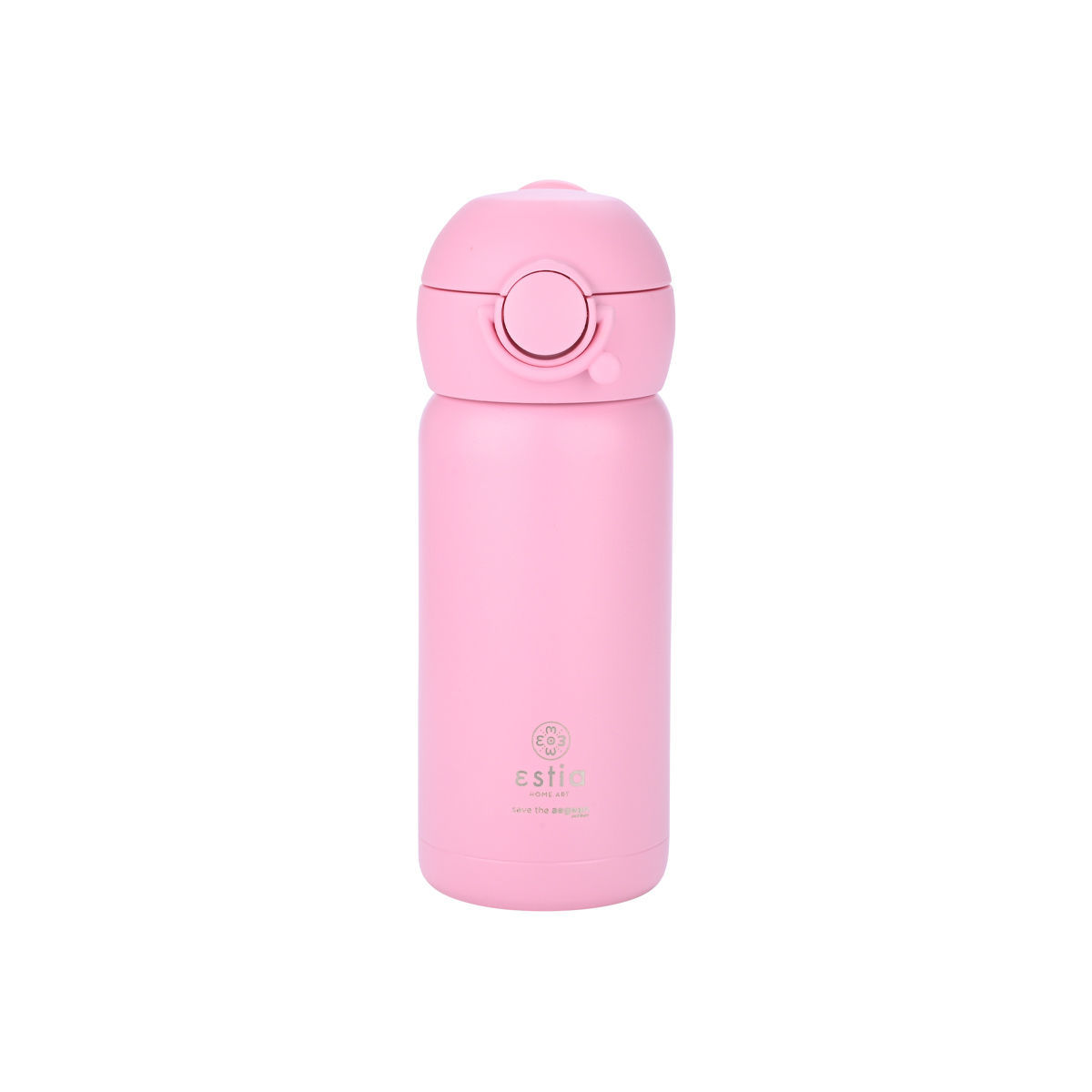 estia Θερμός Παιδικό Ανοξείδωτο Με Καλαμάκι Candy Pink 350ml-7x7x18εκ. Estia 01-23515 (Υλικό: Ανοξείδωτο) - estia - 01-23515