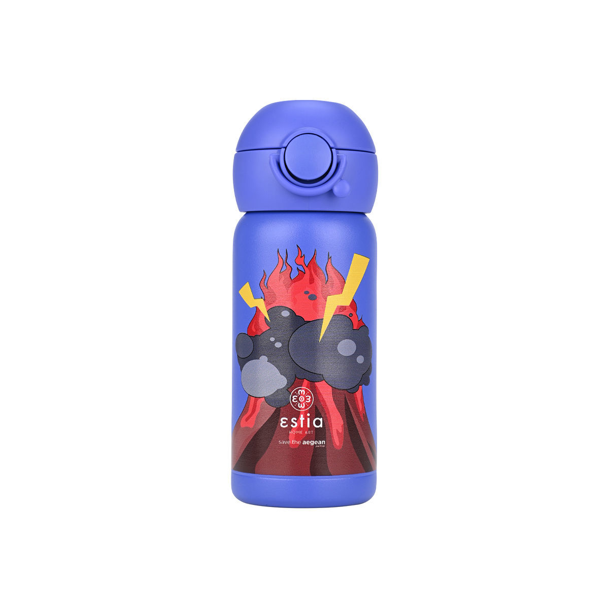 Θερμός Παιδικό Ανοξείδωτο Με Καλαμάκι Lava Splash 350ml-7x7x18εκ. Save The...