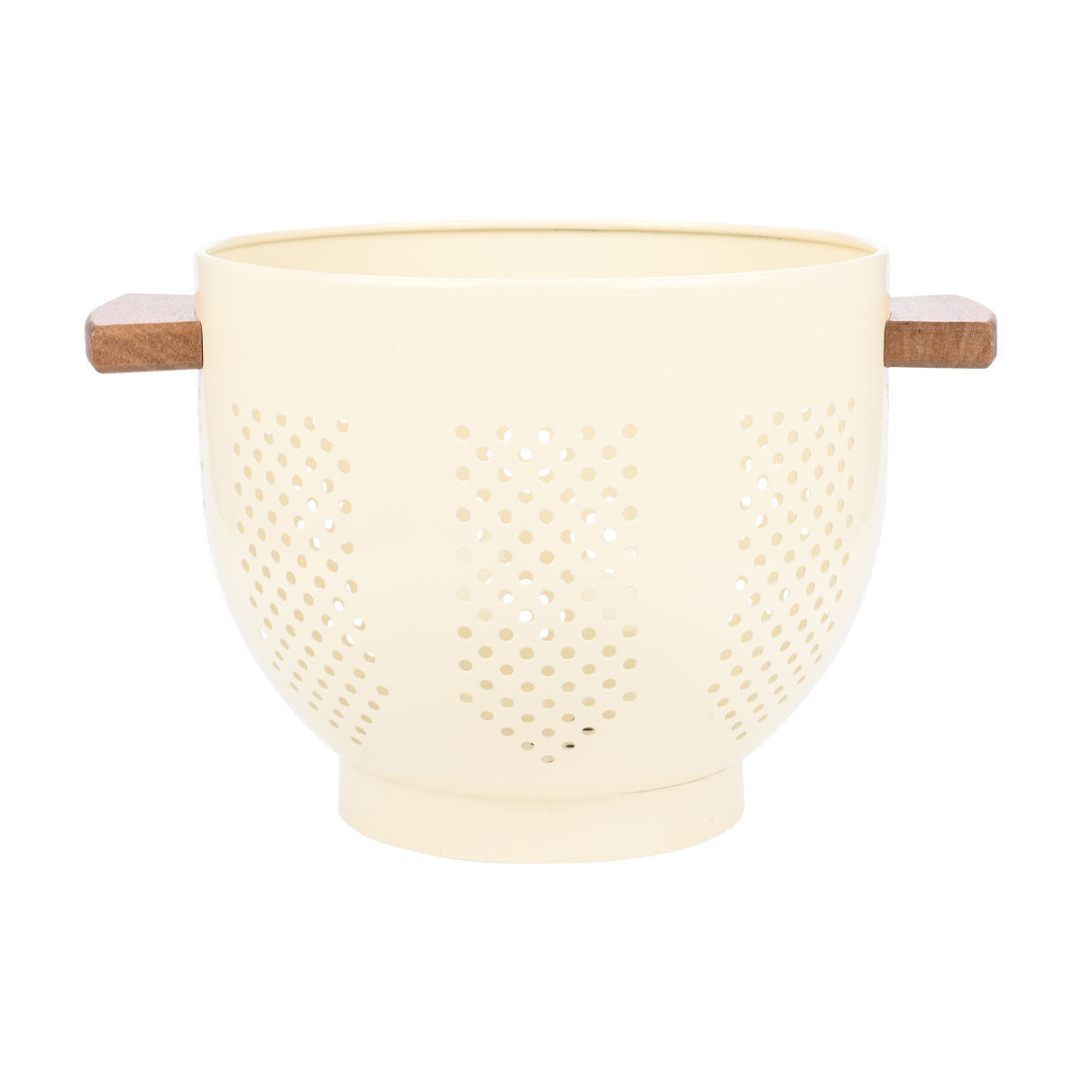 estia Σουρωτήρι Ζυμαρικών Ανοξείδωτο-Ξύλινες Λαβές Ivory 22x22x18εκ. Allure Estia 01-23850 (Υλικό: Ξύλο, Χρώμα: Ιβουάρ) - estia - 01-23850