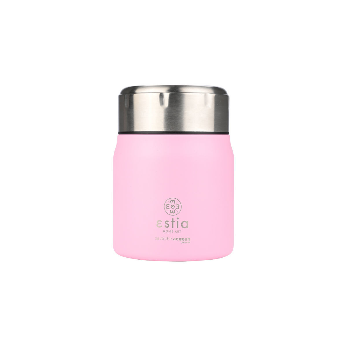 estia Θερμός Lunch Pot Ανοξείδωτο Blossom Rose Save The Aegean Estia 500ml-10x10x14εκ. 01-21665 (Υλικό: Ανοξείδωτο, Χρώμα: Ροζ) - estia - 01-21665