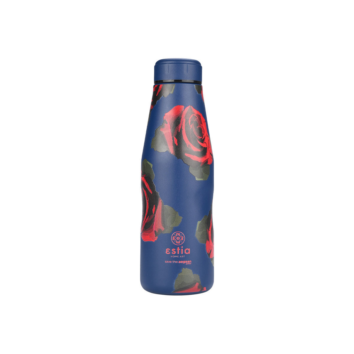 estia Θερμός-Μπουκάλι Ανοξείδωτο Flask Electric Roses Save The Aegean Estia 500ml-7x7x22,3εκ. 01-22112 (Υλικό: Ανοξείδωτο) - estia - 01-22112