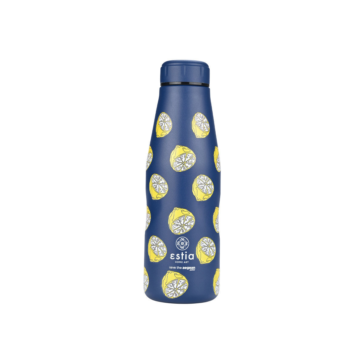 estia Θερμός-Μπουκάλι Ανοξείδωτο Flask Citrus Infusion Save The Aegean Estia 500ml-7x7x22,3εκ. 01-22105 (Υλικό: Ανοξείδωτο) - estia - 01-22105