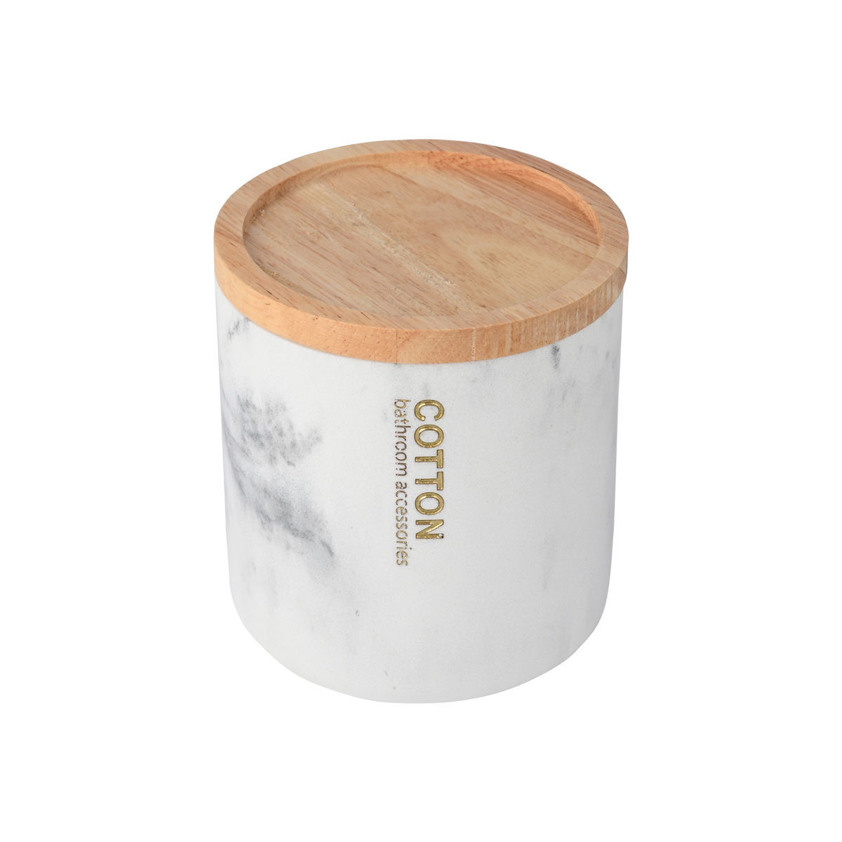 estia Δοχείο Για Βαμβάκι Marble 10x10x10εκ. Estia 02-21818 - estia - 02-21818