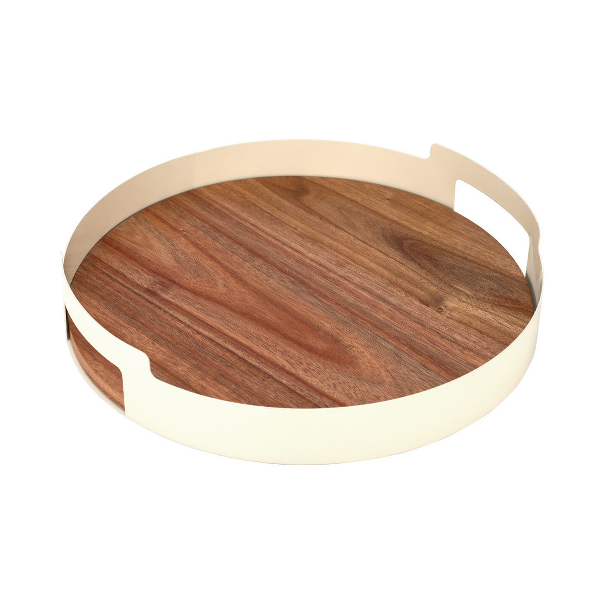 Δίσκος Σερβιρίσματος Ξύλινος Ακακίας-Μεταλλικός Ivory 30x4εκ. Allure Estia 01-24901 (Υλικό:...