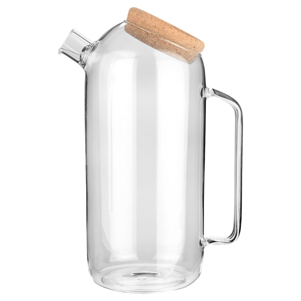 Κανάτα Γυάλινη Διάφανη Με Καπάκι Φελλού 1800ml-11x11x26εκ. Estia 01-23584 (Υλικό:...