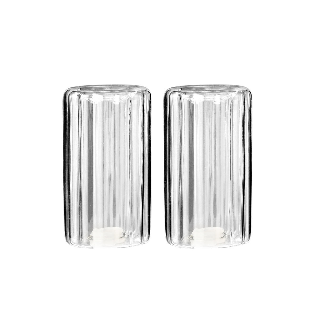 Σετ 2τμχ Αλατοπίπερο Γυάλινο 4,5x4,5x8,5εκ. Allure Estia 01-26363 (Υλικό: Γυαλί)...