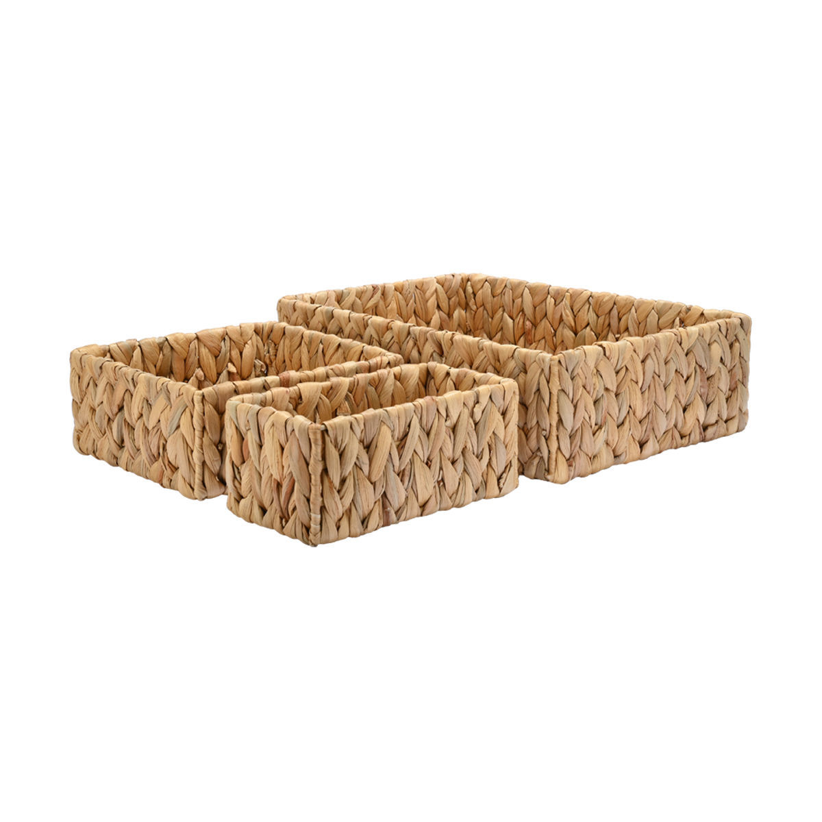 Διακοσμητικά Επιτραπέζια 24home - ΣΗΜΑΝΤΙΚΟ: Σε περίπτωση διαφοράς τιμής από το κατάστημα ισχύει παντα και μόνο η τιμή του καταστήματος Σετ 3τμχ Καλάθι Οργάνωσης Υακίνθου Florana 36x24x10εκ./