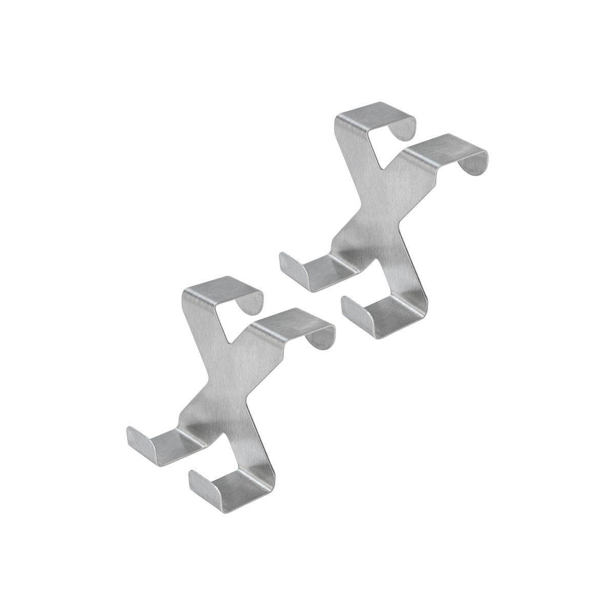 Κρεμάστρα Σετ 2τμχ Διπλή Μεταλλική Inox 1,9εκ. Estia 02-25748 (Υλικό:...