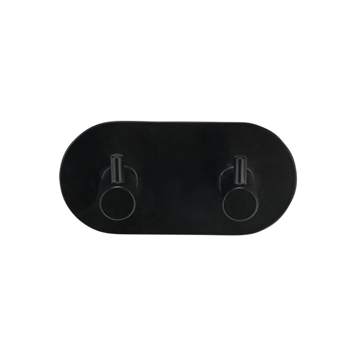 Κρεμάστρα 2 Θέσεων Επιτοίχια Μεταλλική Μαύρη 9,5x2,5x2,8εκ. Estia 02-25700 (Υλικό:...