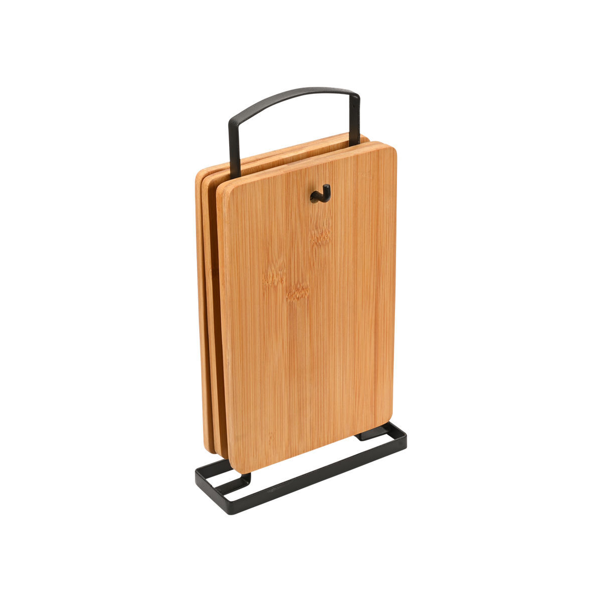 estia Σετ 4τμχ Βάσεις Κοπής Bamboo & 1 Μεταλλική Βάση Essentials 14x6x25εκ. Estia 01-20804 (Υλικό: Μεταλλικό, Χρώμα: Μαύρο) - estia - 01-20804