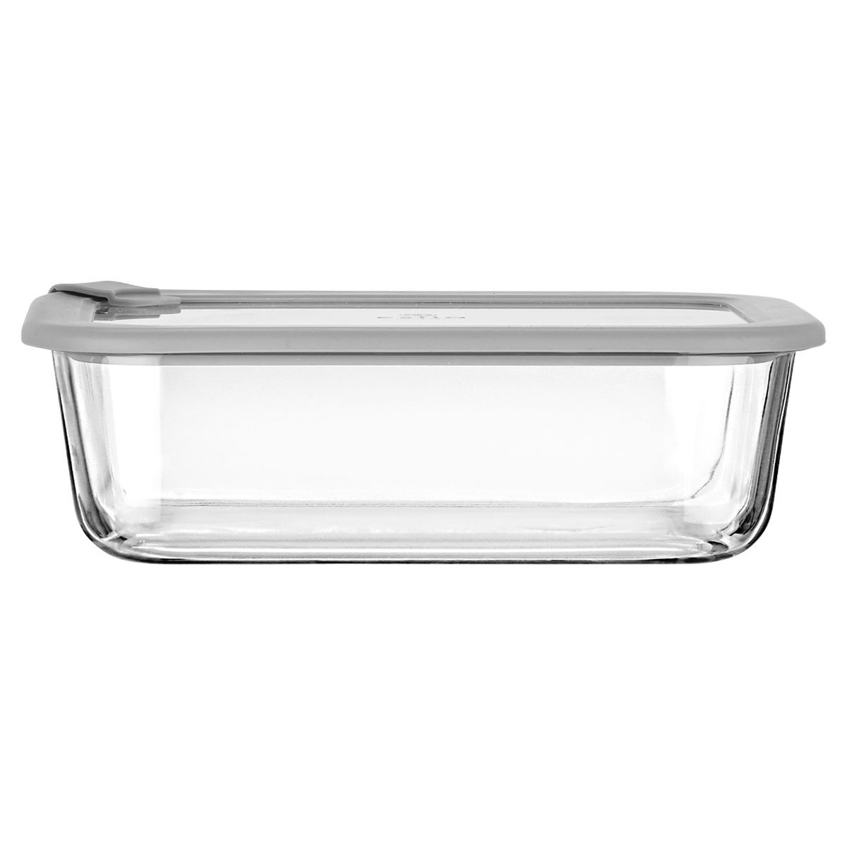 Φαγητοδοχείο Γυάλινο Με Καπάκι Σιλικόνης 1520ml/23,5x17,8x7,6εκ. ColorSeal Γκρι Estia 01-26431...