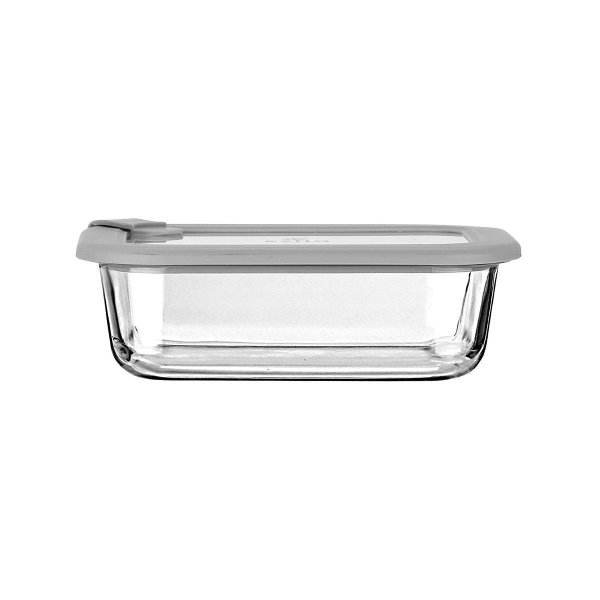 Φαγητοδοχείο Γυάλινο Με Καπάκι Σιλικόνης 640ml/18,9x14,5x6,7εκ. ColorSeal Γκρι Estia 01-26417...