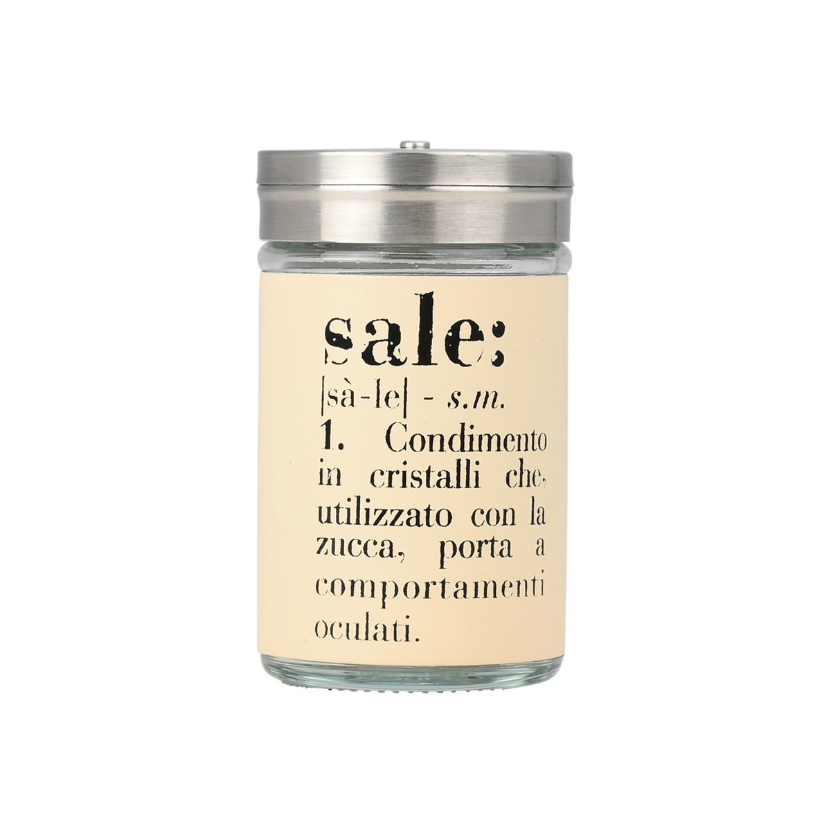 Δοχείο Για Αλάτι Γυάλινο Μπεζ Allure 4,8x8,2εκ. Estia 01-28787 (Υλικό:...