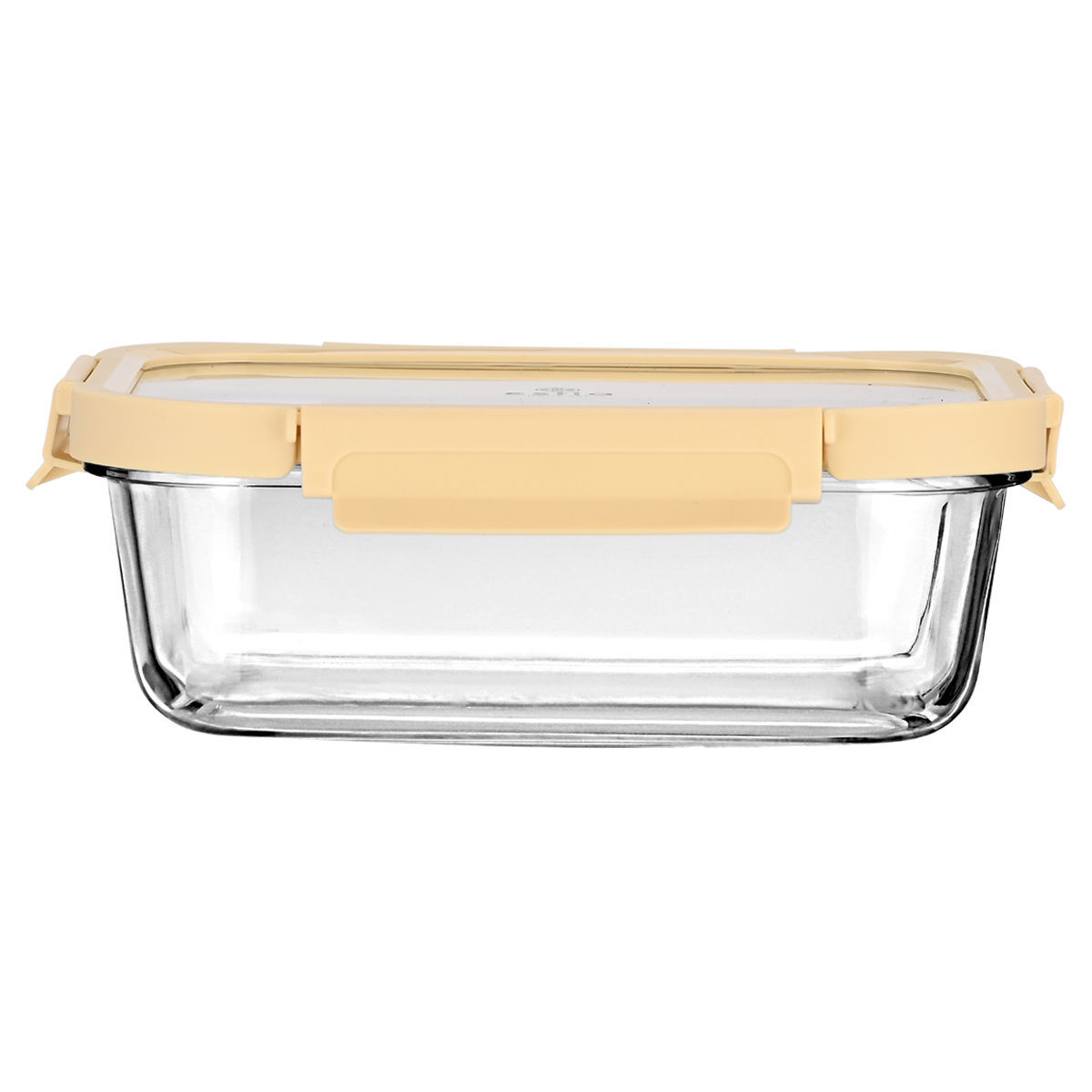 Φαγητοδοχείο Γυάλινο Με Καπάκι Πλαστικό 1520ml/23,5x17,8x7,6εκ. Click & Seal Ιβουάρ...