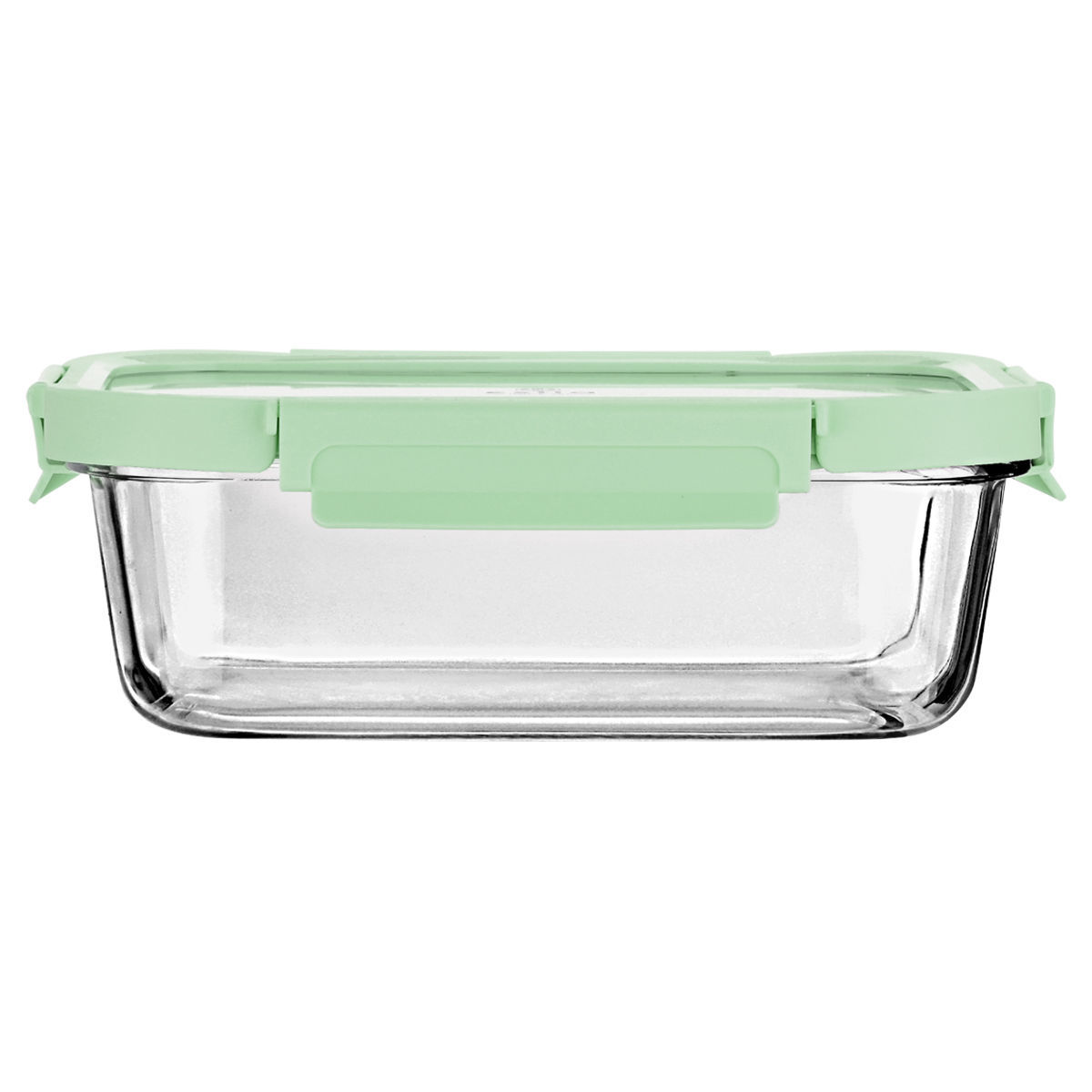 Φαγητοδοχείο Γυάλινο Με Καπάκι Πλαστικό 1520ml/23,5x17,8x7,6εκ. Click & Seal Mint...