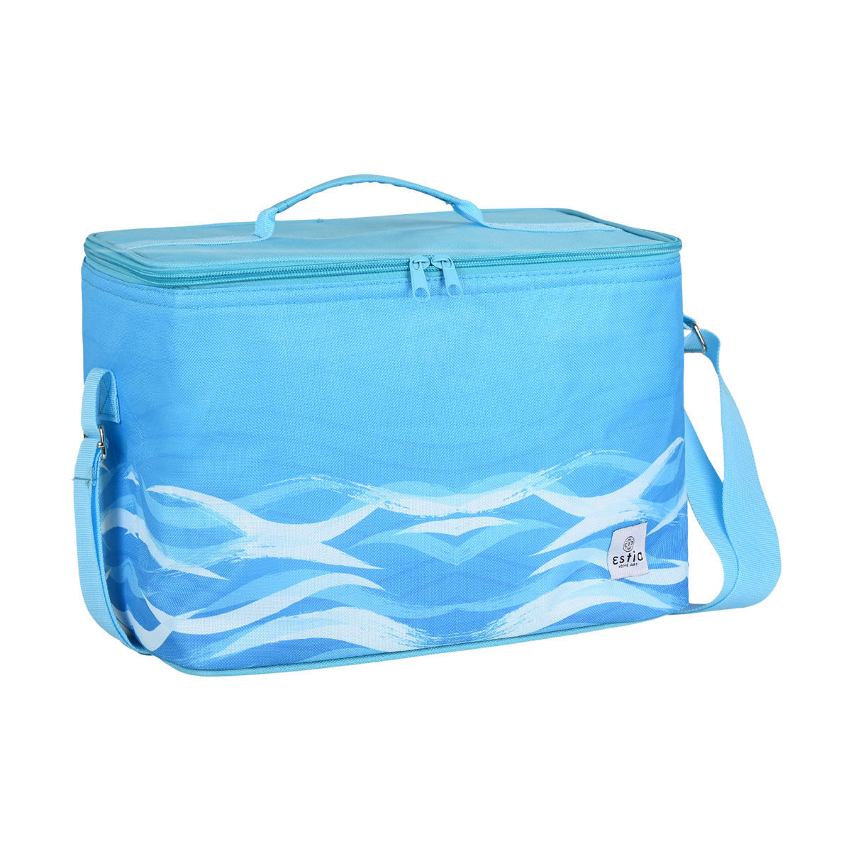 Τσάντα Ισοθερμική Polyester Tranquil Tides 15lt-30x23x22εκ. Estia 00-23393 (Ύφασμα: Polyester, Χρώμα: Μπλε) - estia - 00-23393