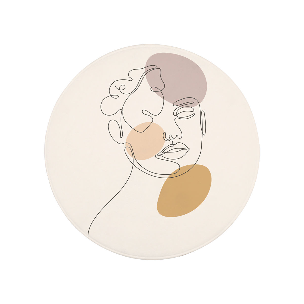 Ταπέτο Μπάνιου Αντιολισθητικό Μπεζ Line Art 80x80εκ. Estia 02-29548 (Χρώμα:...