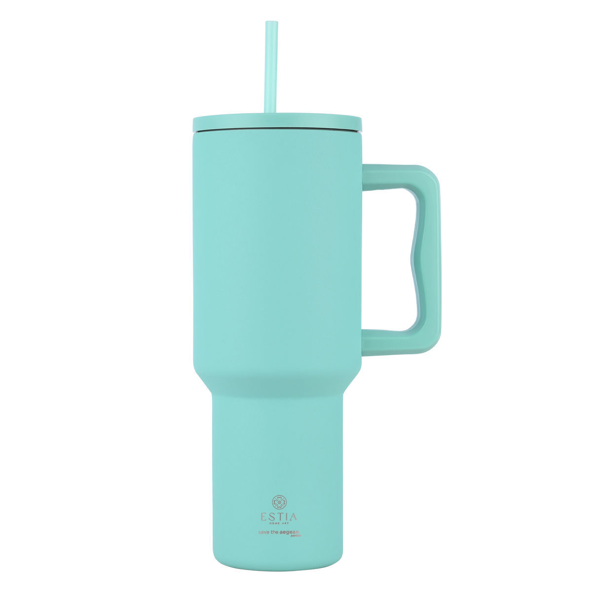Θερμός Ανοξείδωτος Straw Tumbler XL 14,5x10x26εκ.-1200ml Bermuda Green Save The...