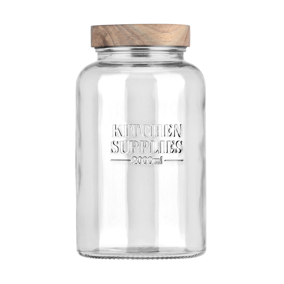 Δοχείο Αποθήκευσης Γυάλινο Allure 2000ml-12x12x21,6εκ. Estia 01-31480 (Υλικό: Ξύλο, Χρώμα: Διάφανο ) – estia – 01-31480