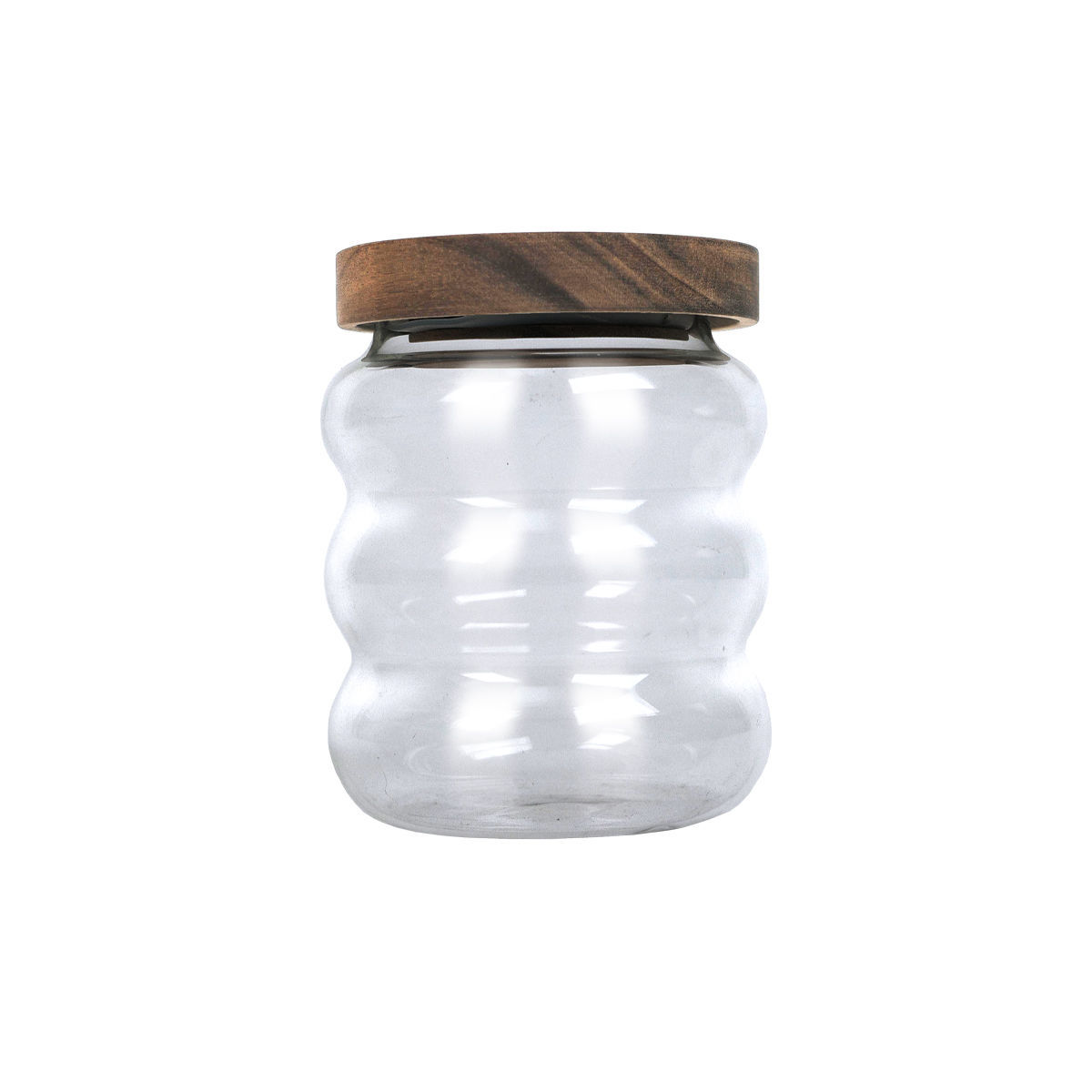 estia Δοχείο Αποθήκευσης Γυάλινο Allure 500ml-9,5x9,5x12εκ. Estia 01-31510 (Υλικό: Ξύλο, Χρώμα: Διάφανο ) - estia - 01-31510