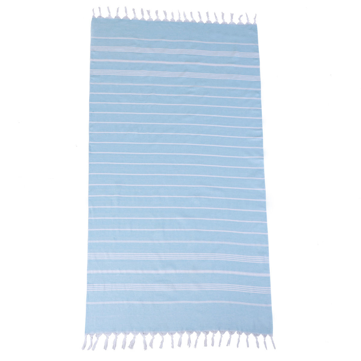 estia Πετσέτα Θαλάσσης Polycotton Λευκή-Γαλάζια 80x170εκ. Azure Stripes Estia 00-31107 (Ύφασμα: 80% Cotton - 20% Polyester, Χρώμα: Λευκό) - estia - 00-31107
