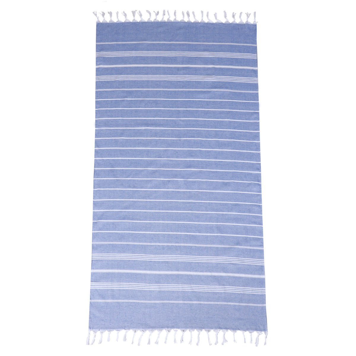 Πετσέτα Θαλάσσης Polycotton Λευκή-Μπλε 80x170εκ. Navy Stripes Estia 00-31091 (Ύφασμα: 80% Cotton - 20% Polyester, Χρώμα: Λευκό) - estia - 00-31091