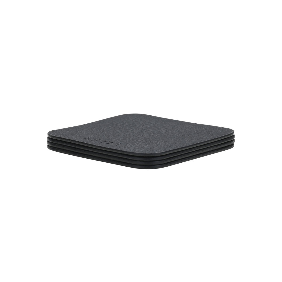 Διακοσμητικά και αξεσουαρ κουζίνας 24home - ΣΗΜΑΝΤΙΚΟ: Σε περίπτωση διαφοράς τιμής από το κατάστημα ισχύει παντα και μόνο η τιμή του καταστήματος Σουβέρ Σετ 4τμχ PVC Μαύρο Allure 10x10x0,95εκ. Estia 07