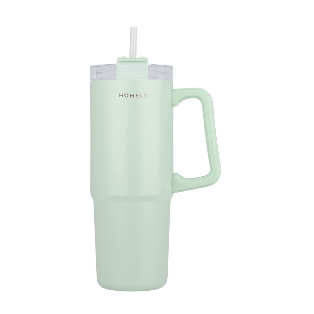 Θερμός Ανοξείδωτος Straw Tumbler 14x8,8x22,5εκ.-900ml Homely Seafoam Estia 01-34559 (Υλικό:...
