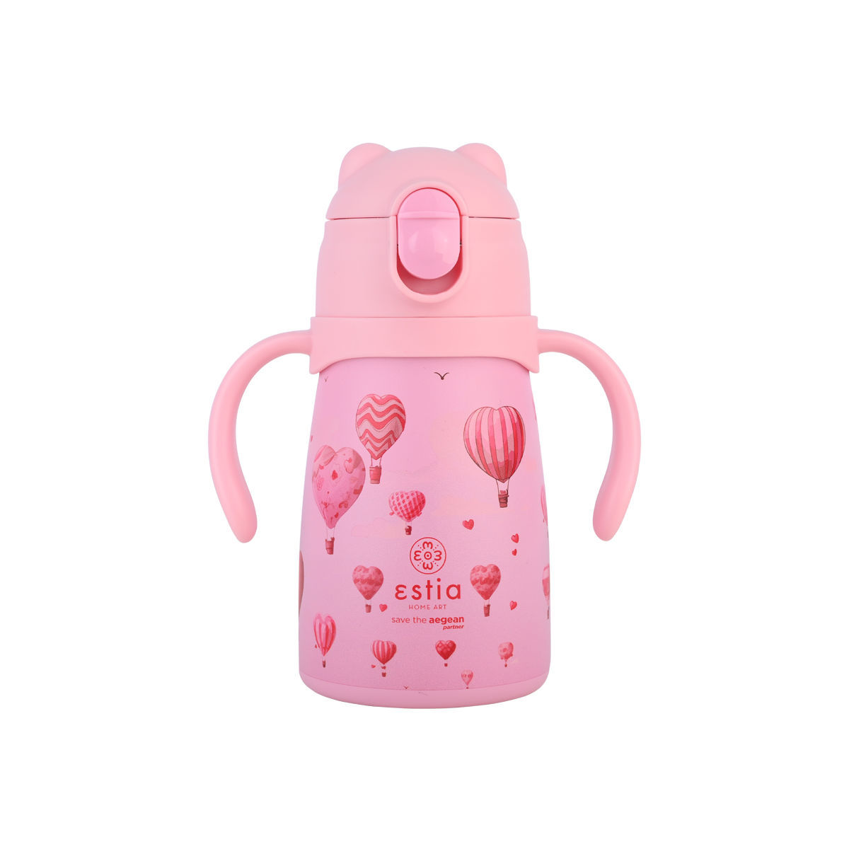 Θερμός Παιδικό Ανοξείδωτος Με Καλαμάκι 300ml-7,3x13x16,5εκ. Love Ascend Save The...