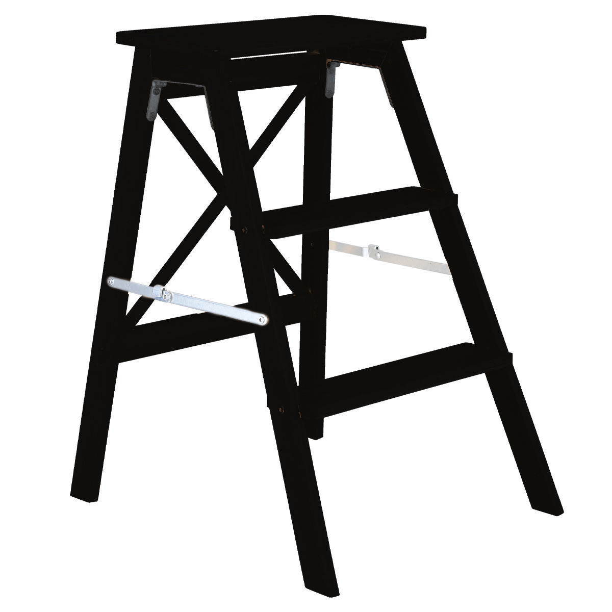 Σκαλοσκαμπώ Με 3 Σκαλιά Bamboo Black 43,5x50x63,5εκ. Essentials Estia 04-34412 (Υλικό: Bamboo, Χρώμα: Μαύρο) - estia - 04-34412