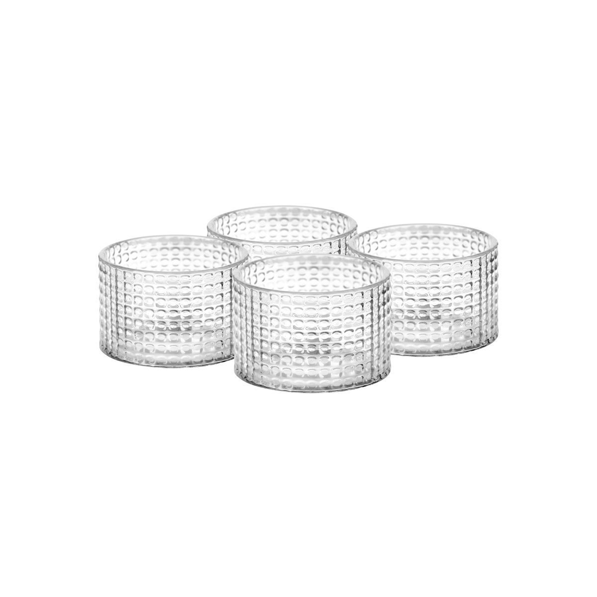 estia - ΣΗΜΑΝΤΙΚΟ: Σε περίπτωση διαφοράς τιμής από το κατάστημα ισχύει παντα και μόνο η τιμή του καταστήματος Δαχτυλίδι Πετσέτας Σετ 4τμχ Κρίκος Γυάλινοι Διάφανοι 4,