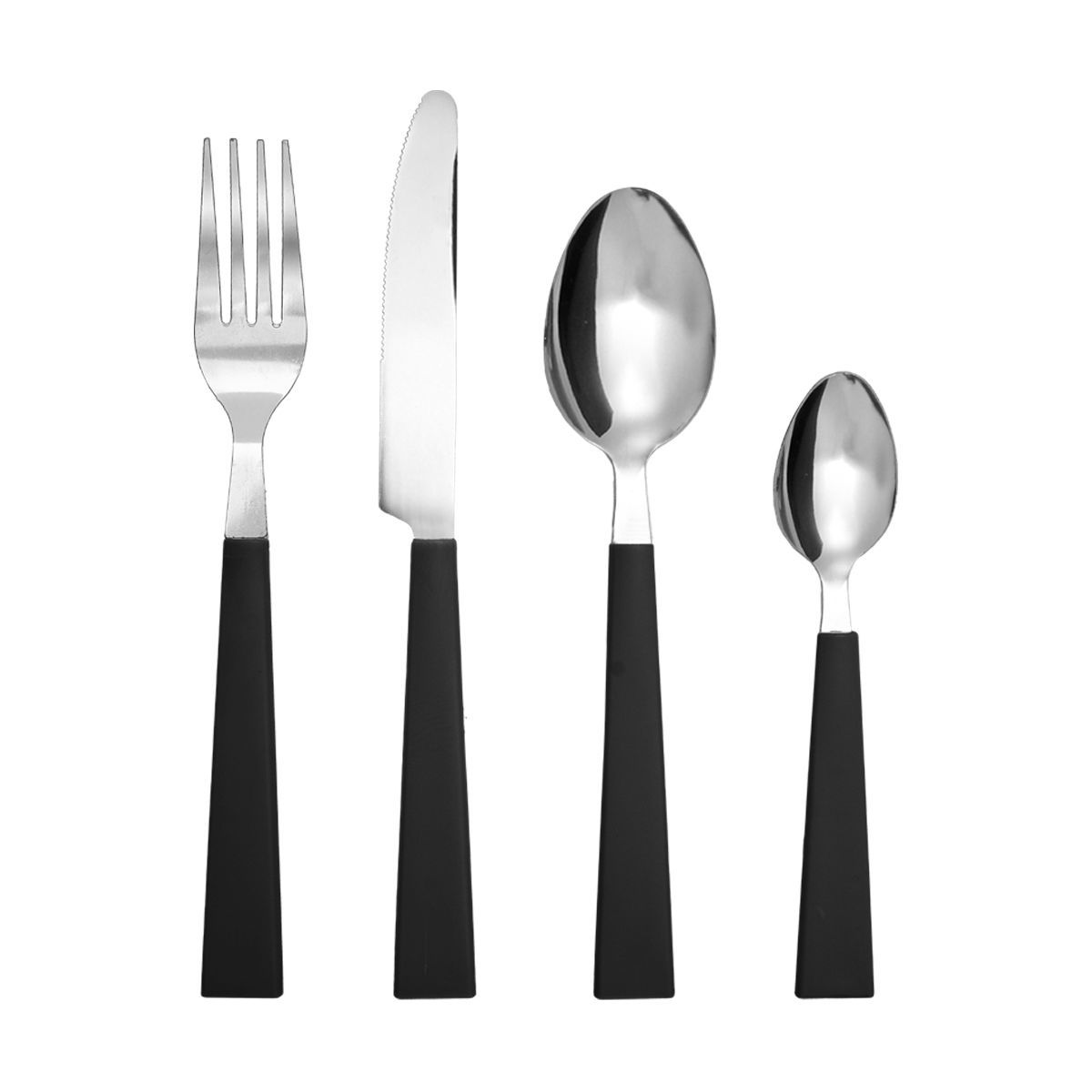 Μαχαιροπήρουνα Σετ 24τμχ Ανοξείδωτα 18/0 Με Μαύρη Λαβή Estia 01-36591 (Υλικό: Ανοξείδωτο, Χρώμα: Μαύρο) - estia - 01-36591