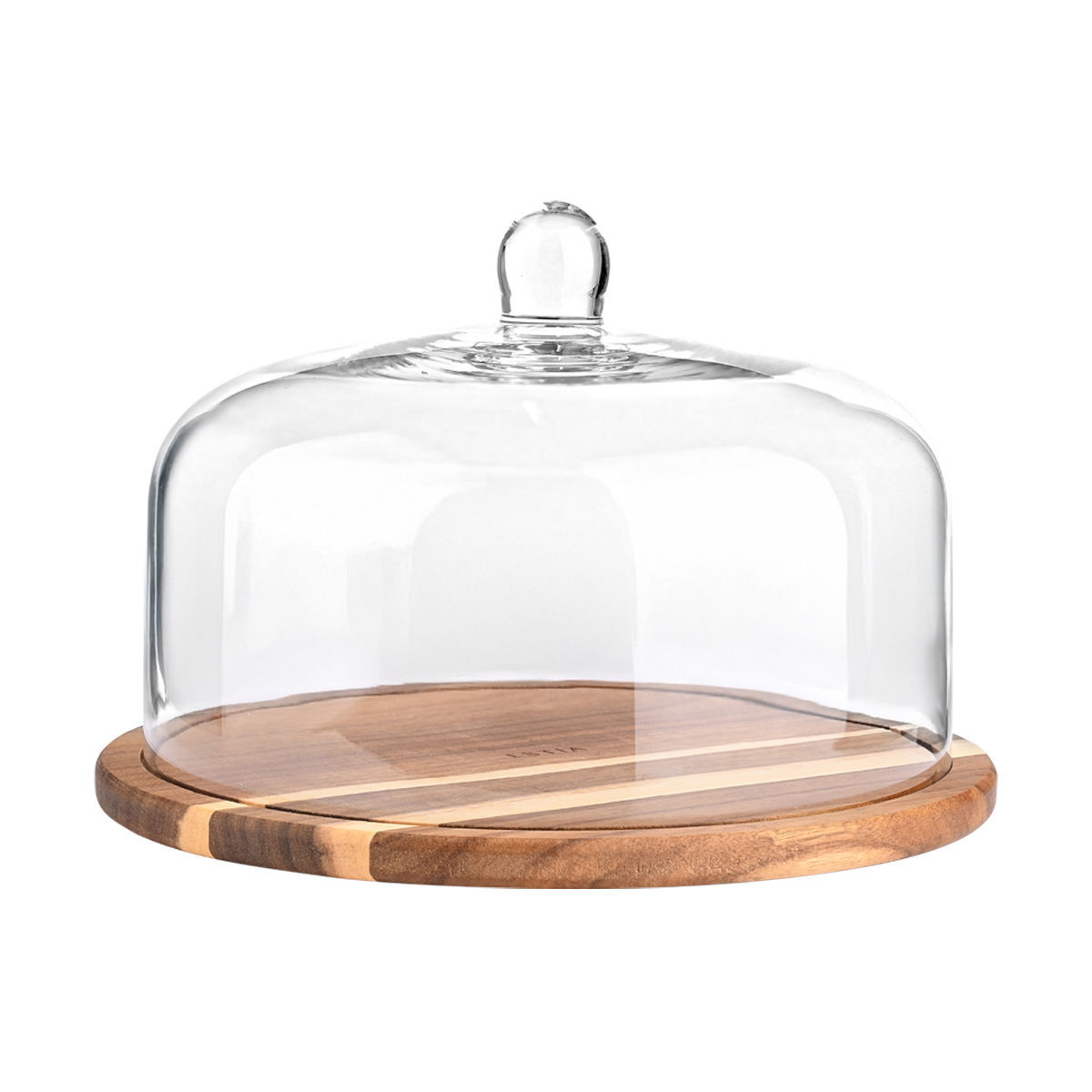 estia Τουρτιέρα Ξύλινη Με Γυάλινο Καπάκι Allure 29,8x21εκ. Estia 01-36829 (Υλικό: Ξύλο, Χρώμα: Διάφανο ) - estia - 01-36829