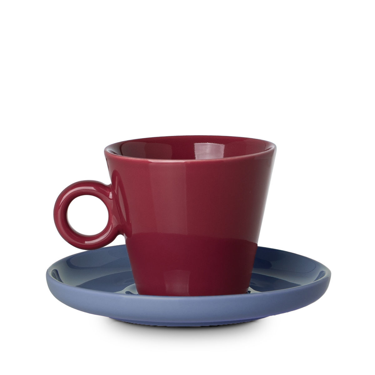 Υαλικά 24home - ΣΗΜΑΝΤΙΚΟ: Σε περίπτωση διαφοράς τιμής από το κατάστημα ισχύει παντα και μόνο η τιμή του καταστήματος Φλυτζάνι Cappuccino New Bone Cream 200ml Κόκκινο-Μπλε E