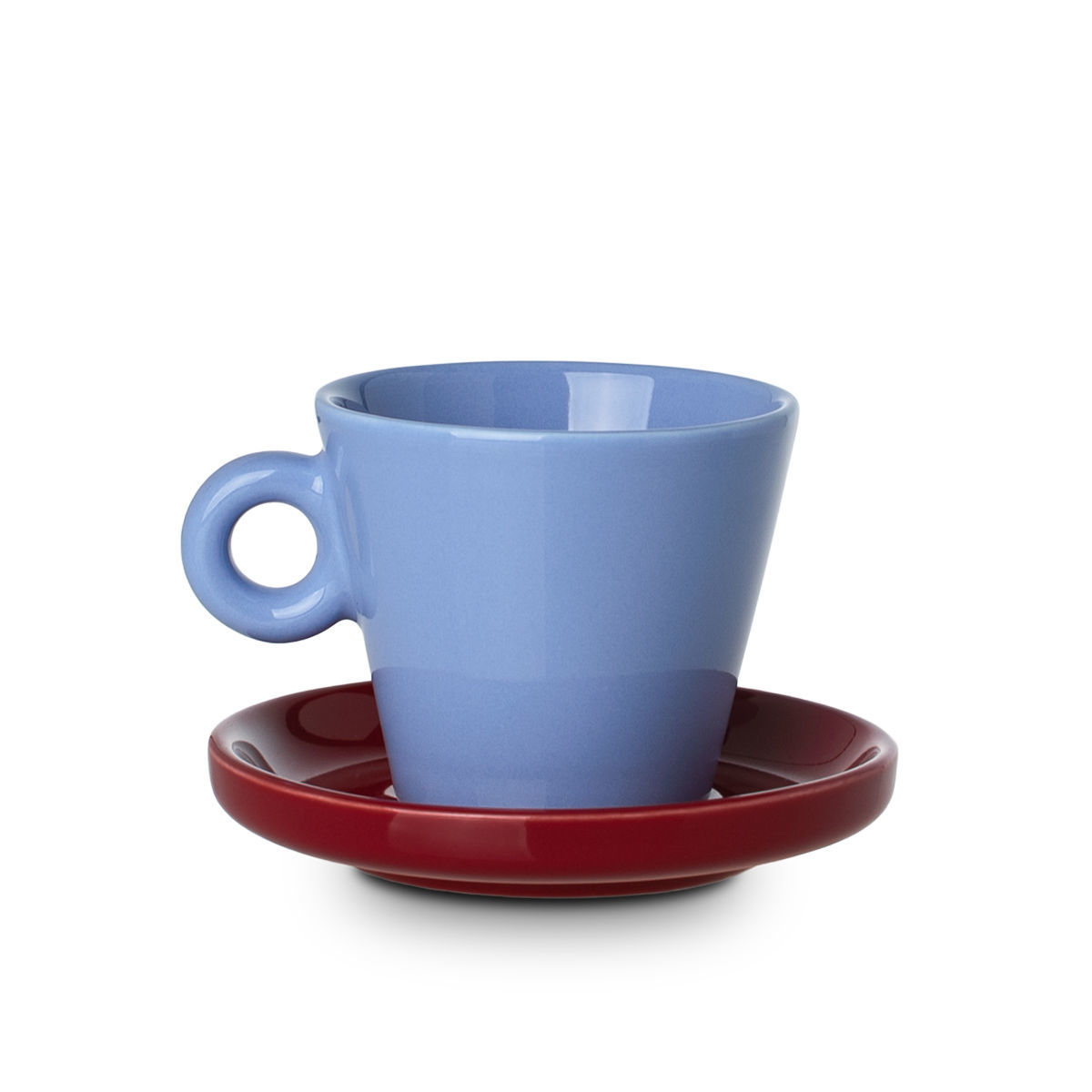 Φλυτζάνι Espresso New Bone Echo 100ml Μπλε-Κόκκινο Estia 07-35471 (Σετ 2 Τεμάχια) (Υλικό: Πορσελάνη, Χρώμα: Μπλε) - estia - 07-35471