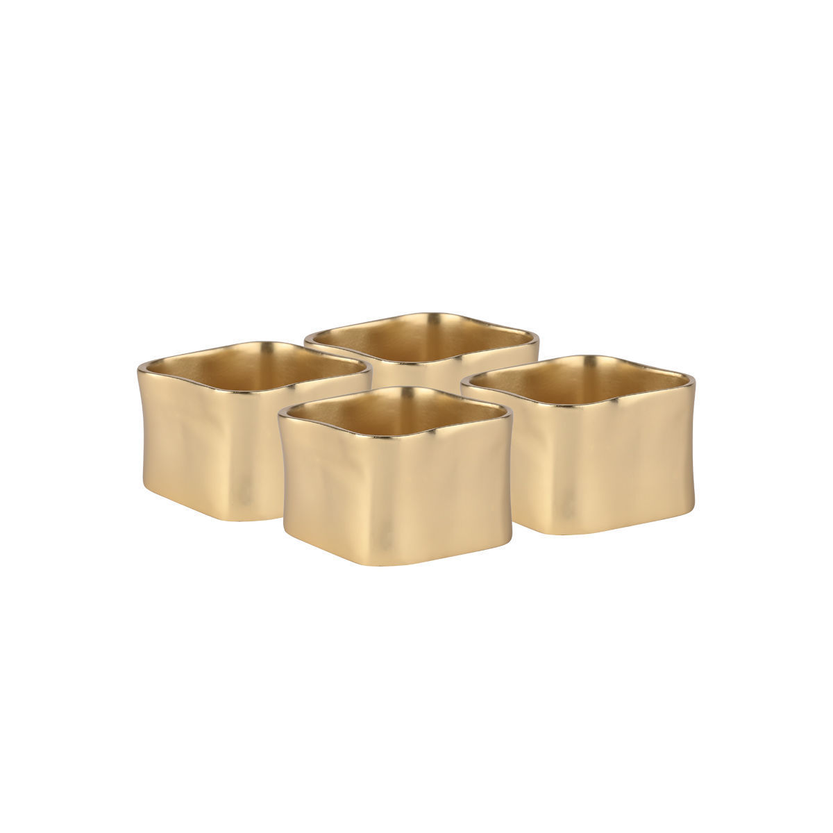 Δαχτυλίδι Πετσέτας Σετ 4τμχ Κρίκος Μεταλλικό Χρυσό 4,5x3εκ. Estia 07-36874 (Υλικό: Μεταλλικό, Χρώμα: Χρυσό ) - estia - 07-36874