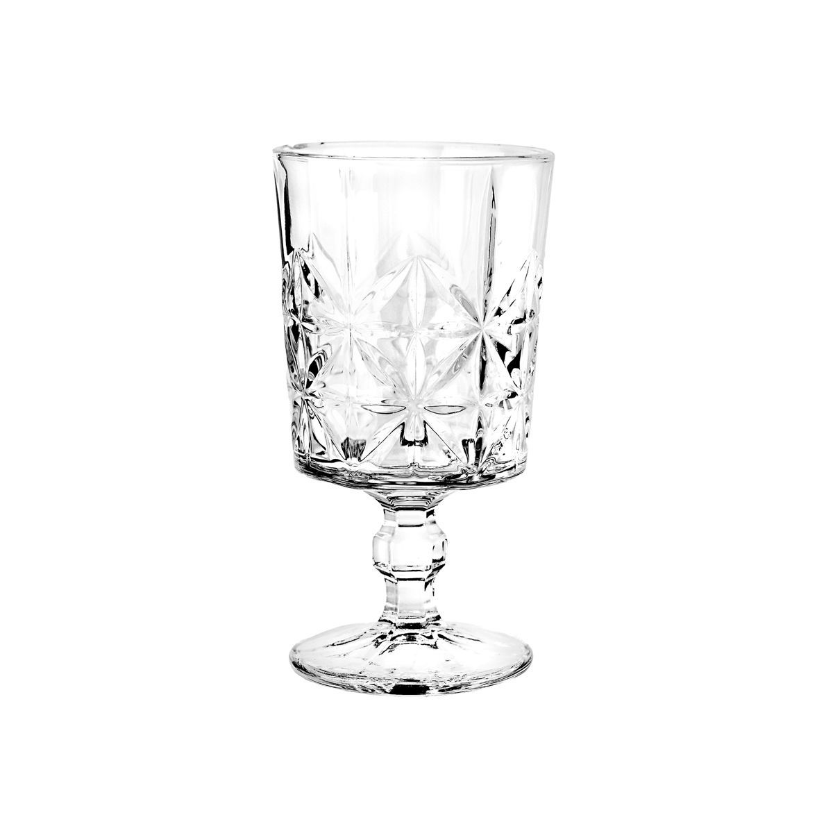 Υαλικά 24home - ΣΗΜΑΝΤΙΚΟ: Σε περίπτωση διαφοράς τιμής από το κατάστημα ισχύει παντα και μόνο η τιμή του καταστήματος Ποτήρι Κρασιού Γυάλινο Διάφανο Hobstar 182ml-7,4x7,4x13